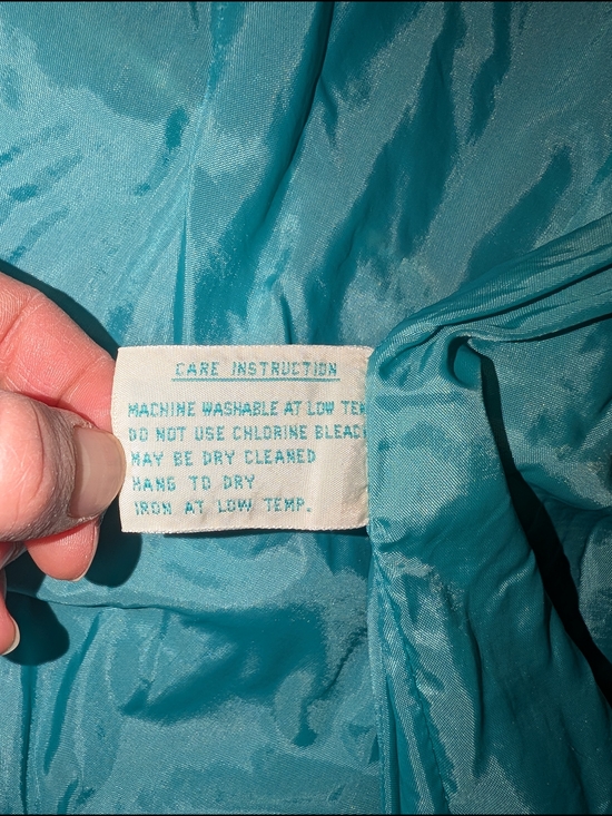 Vintage Quilted Pastel Windbreaker Jacket in Teal & Pink ANNO 1969 - Picture 6 of 12